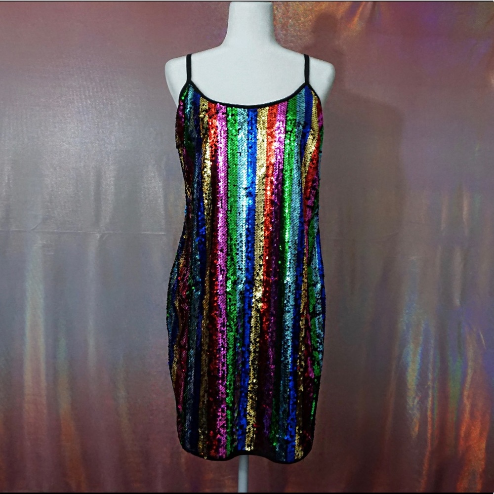 🔴SOLD🔴 🌈 Rainbow Sequin Dress 🌈
